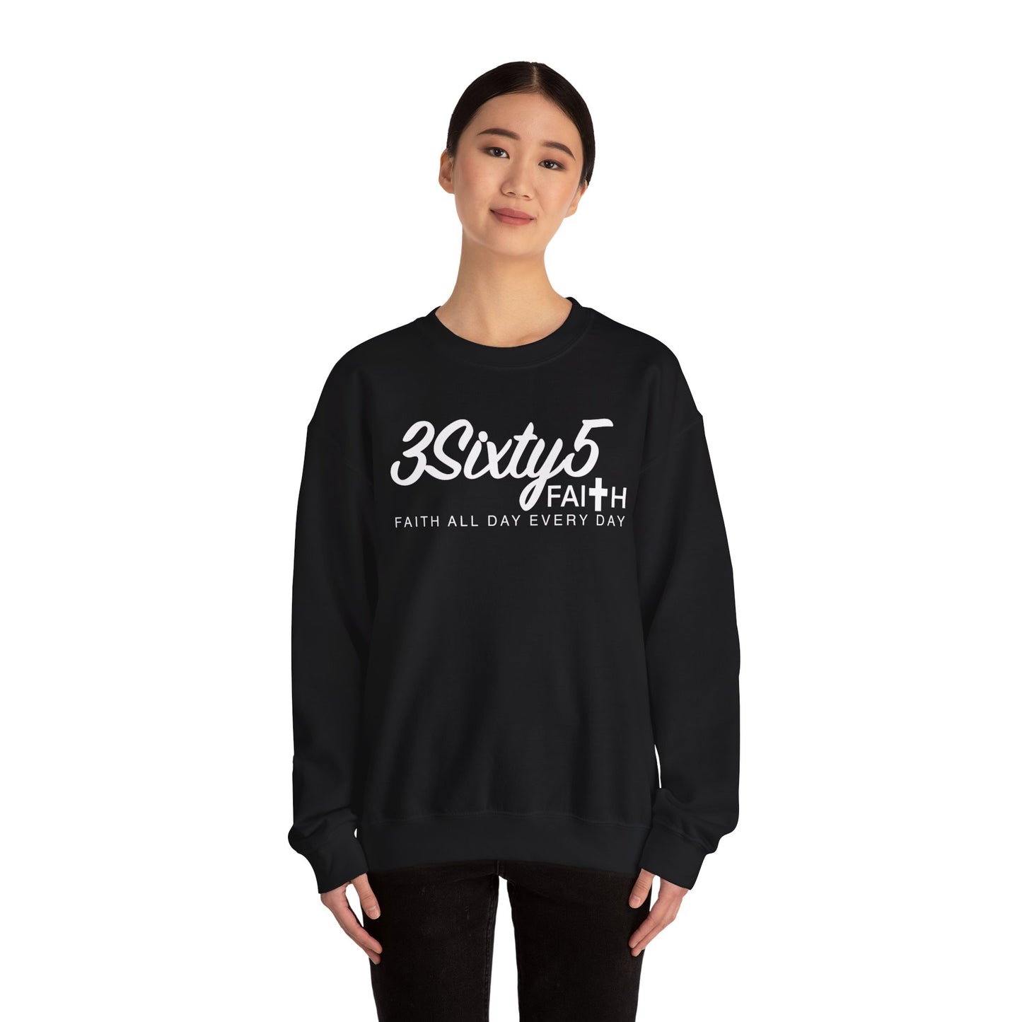 White Tagline Crewneck