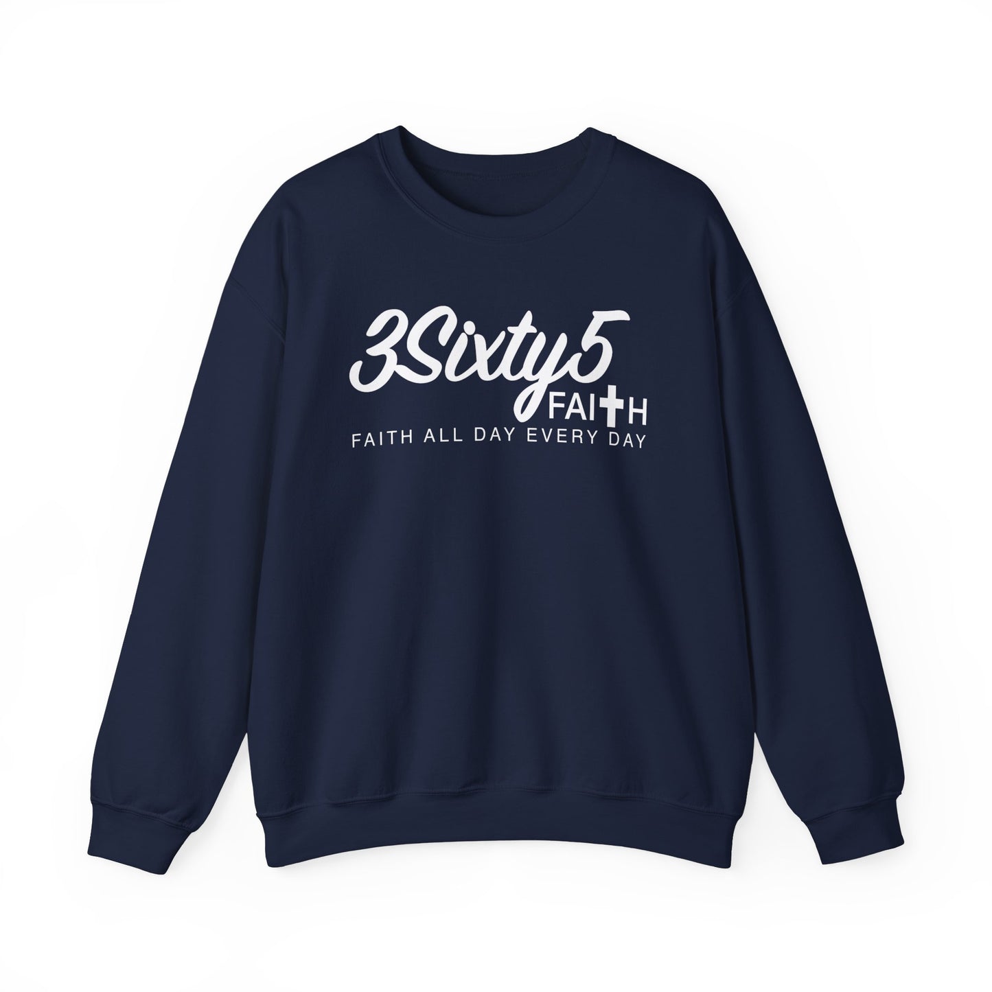 White Tagline Crewneck